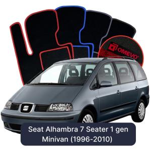 Velurové autokoberce OMEVO pro Seat Alhambra 7 místný 1 gen Minivan (1996-2010)