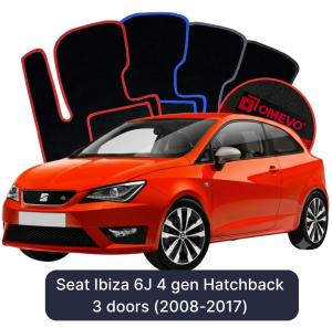Velurové autokoberce OMEVO pro Seat Ibiza 6J 4 gen Hatchback 3 dveře (2008-2017)