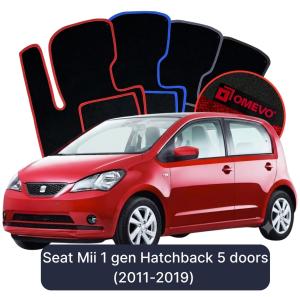 Velurové autokoberce OMEVO pro Seat Mii 1. generace Hatchback 5 dveře (2011-2019)