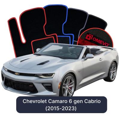 Velurové autokoberce OMEVO pro Chevrolet Camaro 6 gen Cabrio (2015-2023)