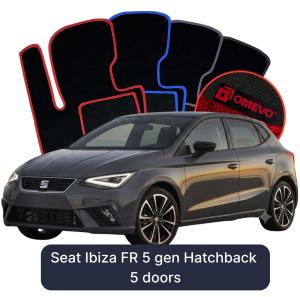 Velurové autokoberce OMEVO pro Seat Ibiza FR 5 gen Hatchback 5dverovy (2017-2025)