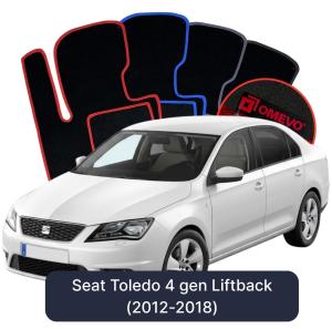 Velurové autokoberce OMEVO pro Seat Toledo 4 gen Sedan (2012-2018)