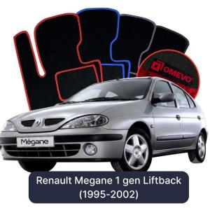 Velurové autokoberce OMEVO pro Renault Megane 1 gen Liftback (1995-2002)