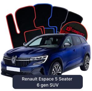 Velurové autokoberce OMEVO pro Renault Espace 5místný 6 gen SUV (2023–2025)