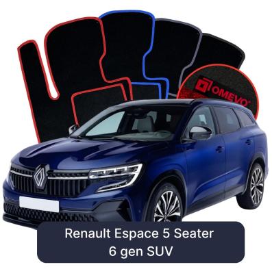 Velurové autokoberce OMEVO pro Renault Espace 5místný 6 gen SUV (2023–2025)