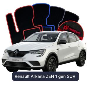 Velurové autokoberce OMEVO pro Renault Arkana ZEN 1 gen SUV (2021-2026)