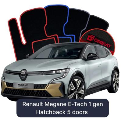 Velurové autokoberce OMEVO pro Renault Megane E-Tech 1 gen Hatchback 5 dveří (2021-2025)
