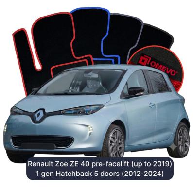 Velurové autokoberce OMEVO pro Renault Zoe ZE 40 1 gen Hatchback 5 dveří p?ed faceliftem (p?ed rokem 2019) (2012-2024)