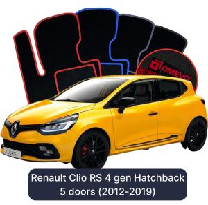 Velurové autokoberce OMEVO pro Renault Clio RS 4 gen Hatchback 5dveřový (2012-2019)