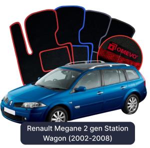 Velurové autokoberce OMEVO pro Renault Megane 2 gen Kombi (2002-2008)