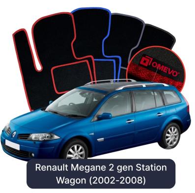 Velurové autokoberce OMEVO pro Renault Megane 2 gen Kombi (2002-2008)