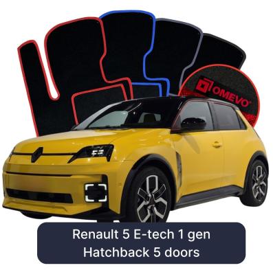 Velurové autokoberce OMEVO pro Renault 5 E-tech 1 gen Hatchback 5 dveří (2024–2025)