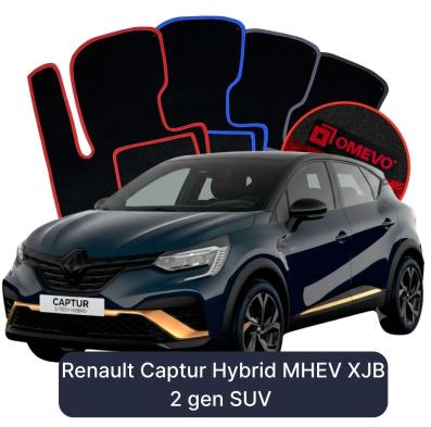 Velurové autokoberce OMEVO pro Renault Captur Hybridní MHEV XJB 2 gen SUV (2019-2026)