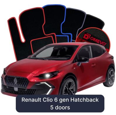 Velurové autokoberce OMEVO pro Renault Clio 6 gen Hatchback 5 dveří (2025-2026)