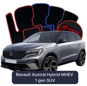 Velurové autokoberce OMEVO pro Renault Austral Hybridní MHEV 1 gen SUV (2022-2025)