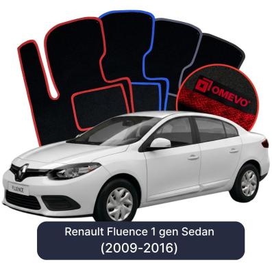 Velurové autokoberce OMEVO pro Renault Fluence 1 gen Sedan (2009-2016)