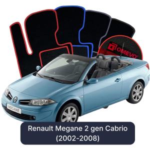 Velurové autokoberce OMEVO pro Renault Megane 3 gen Cabrio (2002-2008)