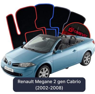Velurové autokoberce OMEVO pro Renault Megane 3 gen Cabrio (2002-2008)
