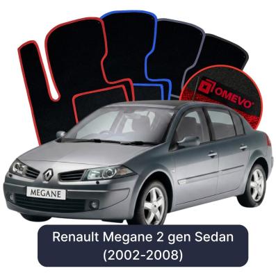 Velurové autokoberce OMEVO pro Renault Megane 3 gen Sedan (2002-2008)