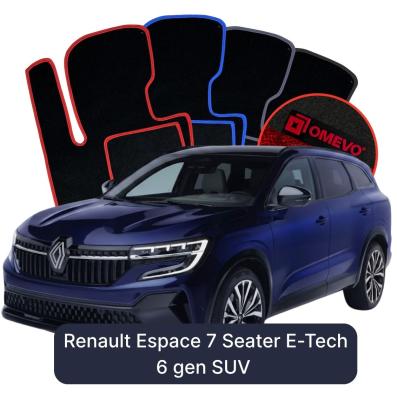 Velurové autokoberce OMEVO pro Renault Espace 7místný E-Tech 6 gen SUV (2023–2025)