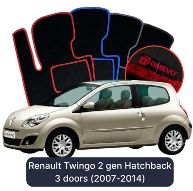 Velurové autokoberce OMEVO pro Renault Twingo 2 gen Hatchback (2007-2014)
