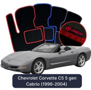 Velurové autokoberce OMEVO pro Chevrolet Corvette C5 5 gen Cabrio (1996-2004)