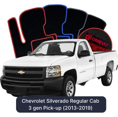 Velurové autokoberce OMEVO pro Chevrolet Silverado Regular Cab 3 gen Pick-up (2013-2019)