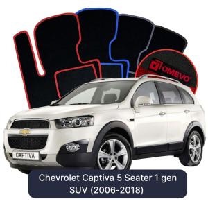 Velurové autokoberce OMEVO pro Chevrolet Captiva 5 místný 1 gen SUV (2006-2018)