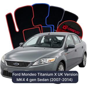Velurové autokoberce OMEVO pro Ford Mondeo Titanium X Anglická verze MK4 4 gen Sedan (2007-2014)