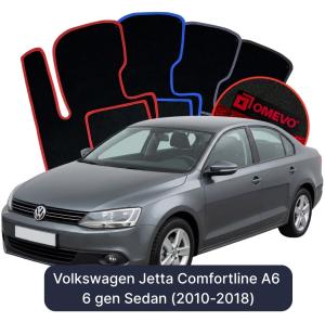 Velurové autokoberce OMEVO pro Volkswagen Jetta Comfortline A6 6 gen Sedan (2010-2018)