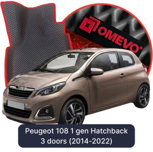 OMEVO 5D Pro Koberečky do Peugeot 108 1 gen Hatchback 3 dveře (2014-2022)
