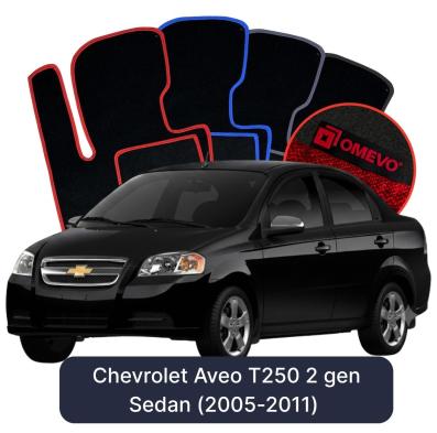 Velurové autokoberce OMEVO pro Chevrolet Aveo T250 2 gen Sedan (2005-2011)