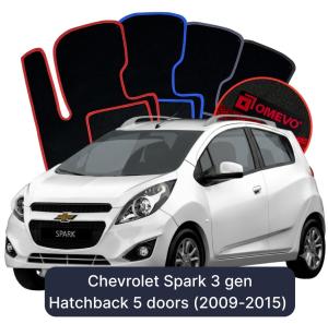 Velurové autokoberce OMEVO pro Chevrolet Spark 3 gen Hatchback 5 dveří (2009-2015)