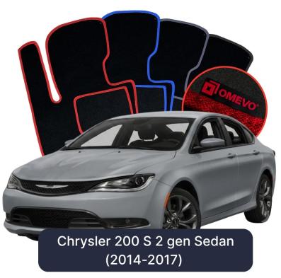 Velurové autokoberce OMEVO pro Chrysler 200 S 2 gen Sedan (2014-2017)