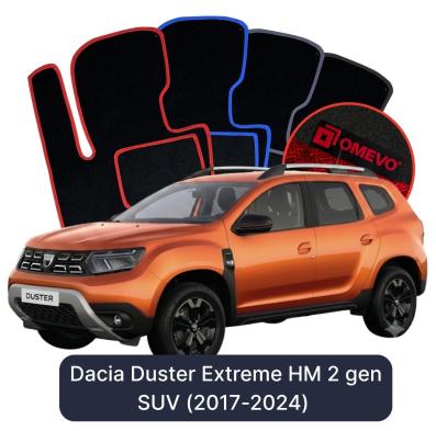 Velurové autokoberce OMEVO pro Dacia Duster Extreme HM 2 gen SUV (2017-2024)