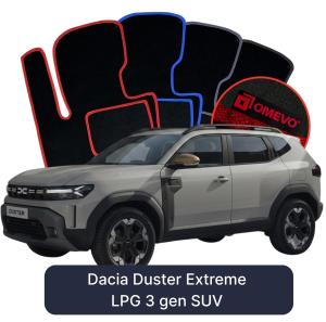 Velurové autokoberce OMEVO pro Dacia Duster Extreme LPG  3 gen SUV (2024-2025)