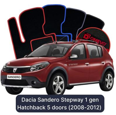 Velurové autokoberce OMEVO pro Dacia Sandero Stepway 1 gen Hatchback 5 dveří (2008-2012)