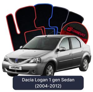 Velurové autokoberce OMEVO pro Dacia Logan 1 gen Sedan (2004-2012)