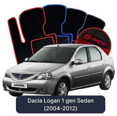 Velurové autokoberce OMEVO pro Dacia Logan 1 gen Sedan (2004-2012)