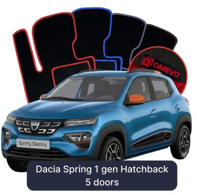 Velurové autokoberce OMEVO pro Dacia Spring 1 gen Hatchback 5 dveří (2021-2025)