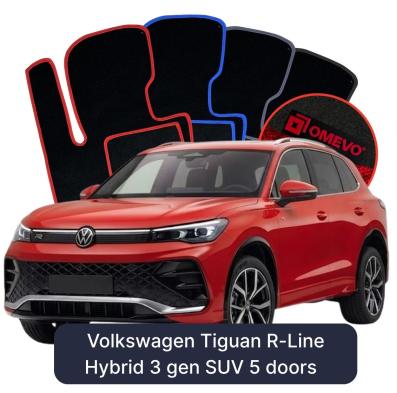 Velurové autokoberce OMEVO pro Volkswagen Tiguan R-Line Hybridní 3 gen SUV 5 dveří (2023-2026)