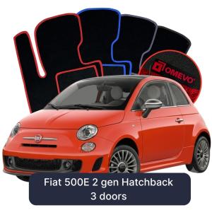 Velurové autokoberce OMEVO pro Fiat 500E 2 gen Hatchback 3 dveře (2020-2025)