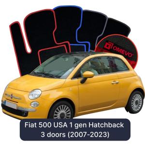 Velurové autokoberce OMEVO pro Fiat 500 USA 1 gen Hatchback 3 dveře (2007-2023)