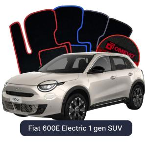 Velurové autokoberce OMEVO pro Fiat 600E Elektrický 1 gen SUV (2023-2025)