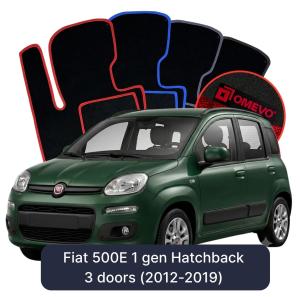 Velurové autokoberce OMEVO pro Fiat 500E 1 gen Hatchback 3 dveře (2012-2019)
