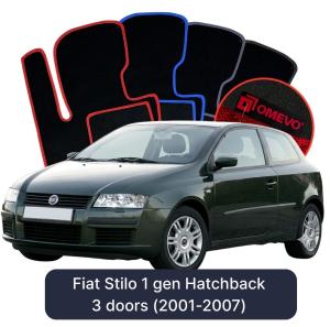 Velurové autokoberce OMEVO pro Fiat Stilo 1 gen Hatchback 3 dveře (2001-2007)