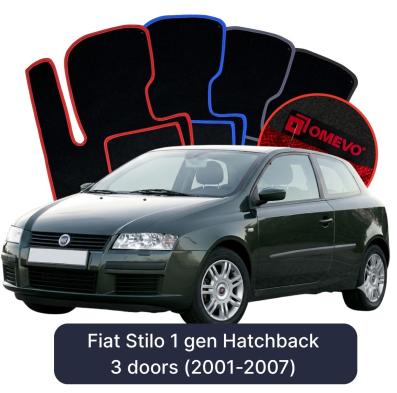 Velurové autokoberce OMEVO pro Fiat Stilo 1 gen Hatchback 3 dveře (2001-2007)