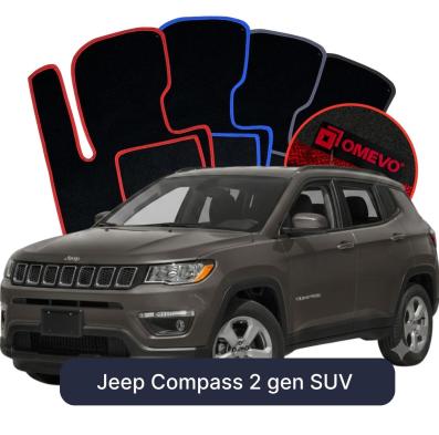 Velurové autokoberce OMEVO pro Jeep Compass 2 gen SUV (2016-2026)