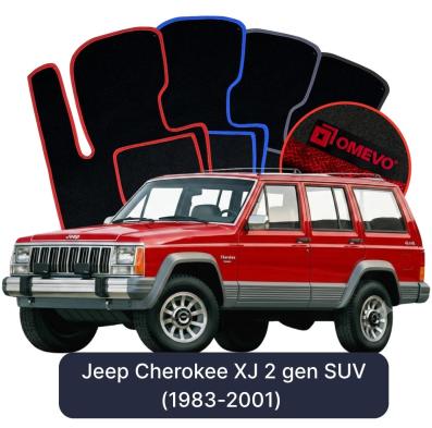 Velurové autokoberce OMEVO pro Jeep Cherokee XJ 2 gen SUV (1983-2001)