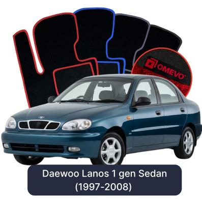 Velurové autokoberce OMEVO pro Daewoo Lanos 1 gen Sedan (1997-2008)